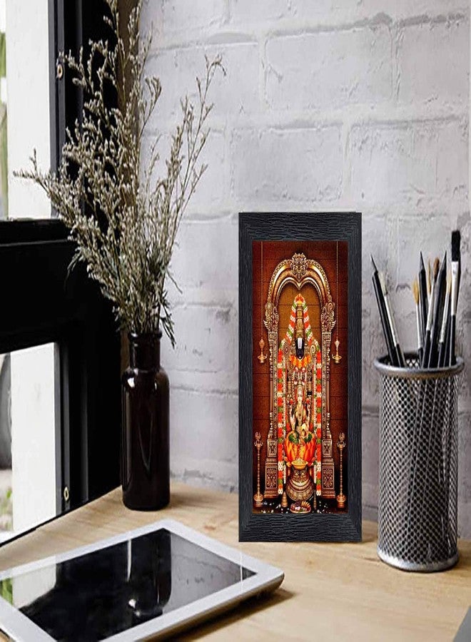 pnf Poster n Frames Tirupati Balaji Wooden Photo Frame With Acrylic Sheet|Pooja|Daily Worship Routines|Home Walls & Decoration (Multicolour,8x6inch)-22583 - Image 2